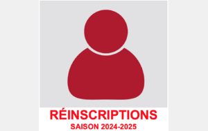 Réinscriptions pour les adhérents 2023-2024