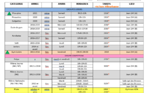 Planning 25 26 - places disponibles