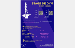 INFOS STAGES de GYM 25 26 Adhérents et non adhérents