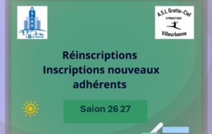 Saison 26 27 - Nouveaux adhérents - Infos  mises à jour le 05 07 26