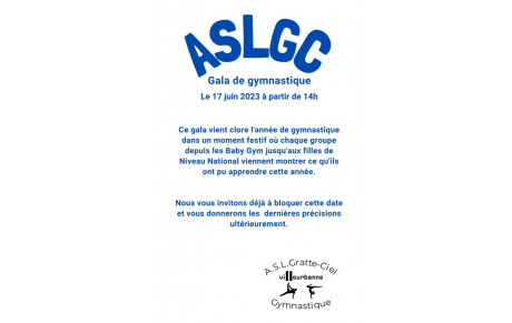 Gala de Gymnastique le 17 juin 2023